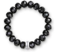 Thomas Sabo Damen Charm-Armband Obsidian Schwarz Charm Club 925 Sterling Silber X0035-023-11