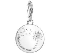 Thomas Sabo 1457-051-21 Pendentif-breloque pour femme, fleur de pissenlit avec inscription en anglais « Wishes come true », en argent Sterling 925