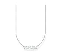 Thomas Sabo, Femme, Accessoires, Gris, Taille: ONE Size Collier Baguette Princess en Argent avec Zircone Blanche