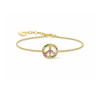 Thomas Sabo, Femme, Accessoires, Jaune, Taille: ONE Size Bracelet Signe de Paix Multicolore A2071-996-7-L19V