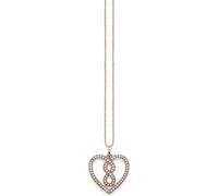 Thomas Sabo, Femme, Accessoires, Jaune, Taille: ONE Size Collier Cœur Infinity Pavé Or rose