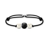 Thomas Sabo, Femme, Accessoires, Noir, Taille: ONE Size Bracelet de perles noir, blanc A2076-451-11-L22V