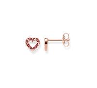 Thomas Sabo, Femme, Accessoires, Rose, Taille: ONE Size Boucles d'Oreilles en Or Rose en Forme de Cœur