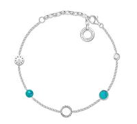 Thomas Sabo bracelet Charm Pierres turquoise femme Argent sterling 925 noirci X0271-646-7-L19v