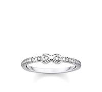 Thomas Sabo Femme Bague Infinity avec Pierres Blanches Argent Argent Sterling 925 TR2322-051-14
