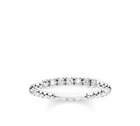 THOMAS SABO Bague boules avec pierres en argent sterling 925 TR2323, Ringgröße 50, Argent, Zircone cubique