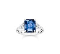 Thomas Sabo Femme Bague Pierre Bleue Argent Argent Sterling 925 TR2362-166-1