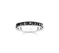 Thomas Sabo Femme Bague Pierres Noires pavé Argent Argent Sterling 925, Noirci TR2358-643-11