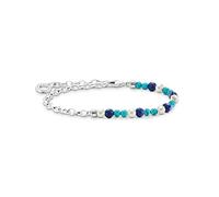 Thomas Sabo Femme Bracelet avec des Pierres Bleues et Perles Argent Sterling 925 A2100-056-7