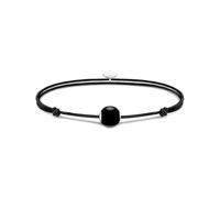 Thomas Sabo Femme Bracelet Karma Secret avec Noir Bead en Obsidienne Poli Argent Sterling 925, Nylon A2102-172-11