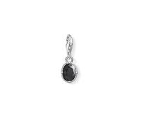 Thomas Sabo Femme Charm Pendentif Pierre Noire Argent Sterling 925 1669-643-11