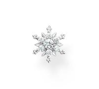 Thomas Sabo Femme Clou d'oreille unique flocon de neige avec pierres blanches argent Argent Sterling 925 H2260-051-14