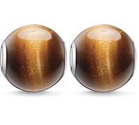 Thomas Sabo Femmes-Bead Karma Beads Argent Sterling 925 Œil De Tigre poli marron K0045-045-2 (Lot de 2)