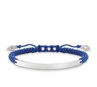 Thomas Sabo Femmes-Bracelet Love Bridge Argent Sterling 925 Nylon Pavé d'Oxydes de Zirconium blancs Longeur de 14.5 à 21 cm Pont 5 cm LBA0066-897-1-L21v