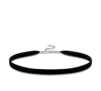 Thomas Sabo KE1728-331-11-L36v Collier ras-du-cou pour femme, en velours noir et argent Sterling 925