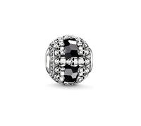 Thomas Sabo Femmes Hommes-Bead Têtes De Mort Noires Karma Beads Argent Sterling 925 noirci Onyx K0241-698-11