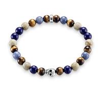 Thomas Sabo Femmes Hommes-Bracelet Rebel at Heart Argent Sterling 925 bleu naturel marron Longeur 17 cm A1532-926-7-L17
