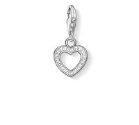 Thomas Sabo Femmes-Pendentif charm Coeur Charm Club Argent Sterling 925 Oxyde de Zirconium blanc 0930-051-14