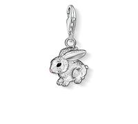 Thomas Sabo Femmes-Pendentif charm Lapin Charm Club Argent Sterling 925 rose noir 0819-007-12