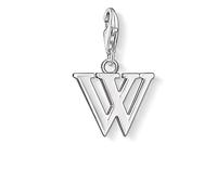 Thomas Sabo Femmes-Pendentif charm Lettre W Charm Club Argent Sterling 925 0197-001-12