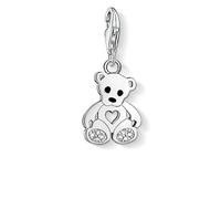 Thomas Sabo Femmes-Pendentif charm Nounours Charm Club Argent Sterling 925 noir Pavé d'Oxydes de Zirconium blancs 1119-041-14