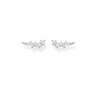 Thomas Sabo H2157 Boucles d'oreilles en argent sterling 925 avec pierres blanches, 1,30 cm, Argent sterling, Non applicable
