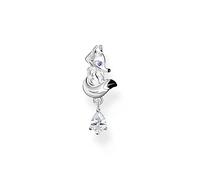 THOMAS SABO Boucles d'oreilles simples renard avec pierre blanche, taille unique, Argent sterling, Pas de gemme