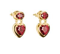 Thomas Sabo H2340-414-10 Clous d'oreilles Cœur rouge grenat Elyndra Plaqué or...