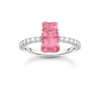 THOMAS SABO HARIBO - Bague avec ours en or rose - Bague en argent avec zircone - Argent recyclé - Bijoux Y2K ludiques, Standard, Argent sterling, Zircone cubique