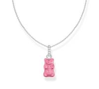 THOMAS SABO HARIBO - Collier Ours en or rose - Chaîne en argent avec zircone - Longueur réglable 40-45 cm - Bijou Y2K ludique