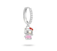 Thomas Sabo Hello Kitty Créole unique avec zirconia blanc Alliage Premium, Plaqué Argent Fin, Émail À Froid