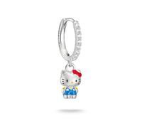 Thomas Sabo Hello Kitty Créole unique avec zirconia blanc Alliage Premium, Plaqué Argent Fin, Émail À Froid