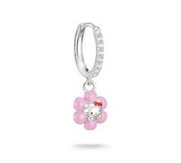 Thomas Sabo Hello Kitty Créole unique fleur avec zirconia blanc Alliage Premium, Plaqué Argent Fin, Émail À Froid