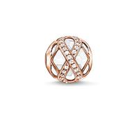 THOMAS SABO KARMA Infinity K0175-841-14 Perle en argent plaqué or rose avec zircons blancs Jade
