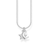 THOMAS SABO KE2068-051-14-L45V Chaîne en argent sterling 925 pour femme Motif étoile et lune, 38,00-45,00 cm, Argent sterling, Sans objet