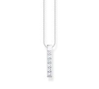THOMAS SABO KE2113-051-14-L45V Chaîne en argent sterling 925 avec pierres blanches pour femme Longueur 45 cm, 45 cm, Argent sterling, Zircone cubique
