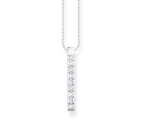 THOMAS SABO KE2146-051-14-L45V Chaîne avec pendentif en argent sterling 925 et pierres blanches pour femme Longueur 45 cm, 45 cm, Argent sterling, Zircone cubique