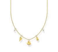 THOMAS SABO KE2158-414-14-L45V Collier pour femme avec coquillages dorés en argent sterling 925 plaqué or jaune 750