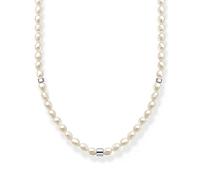 THOMAS SABO KE2161-082-14-L45V Chaîne avec perles de culture d'eau douce scintillantes en argent sterling 925 Longueur 45 cm, 45 cm, Argent sterling, Pas de gemme