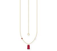 Thomas Sabo - KE2206-430-10-L45V - Collier - Argent 925 - Femmes - Goldbär rouge - 40+5cm