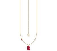 Thomas Sabo KE2206-430-10-L45V Collier femme avec pendentif ourson d'or rouge