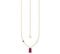 Thomas Sabo KE220643010L45V Collier Argent 925 Femmes Goldbär rouge 40+5cm G