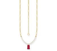 Thomas Sabo - KE2207-430-10-L45V - Collier - Argent 925 - Femmes - Goldbär rouge - 40+5cm