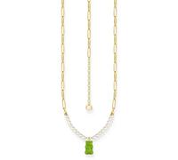 Thomas Sabo - KE2207-430-6-L45V - Collier - Argent 925 - Femmes - Goldbär vert - 40+5cm