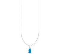 Thomas Sabo - KE2209-052-1-L45V - Chaîne - Argent 925 - Femme - Ours doré bleu - 40+5cm
