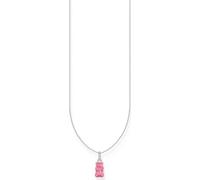 Thomas Sabo KE2209-052-9-L45V Collier avec pendentif rose ours en or et zirconium 40-45 cm Femme