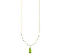 Thomas Sabo KE22094146L45V Collier Argent 925 Femmes Goldbär vert 40+5cm argent