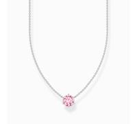 THOMAS SABO Chaîne avec pendentif en argent sterling 925 et zircone rose KE2210-051-9, taille unique, Argent sterling, Zircone cubique