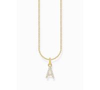 THOMAS SABO Collier lettre A, argent doré avec zirconium, KE2240-414-14