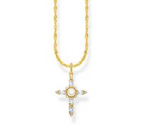 Thomas Sabo KE2296-445-14-L45V Chaîne Plaquée Or Avec Pendentif Croix Cross R...